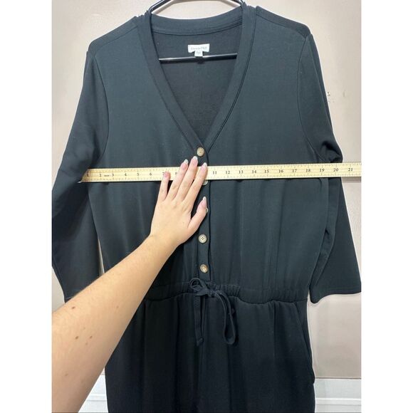 NWOT Garnett HIll Traverse Knit Front Button Jumpsuit One Piece Romper Women's M - Picture 8 of 12